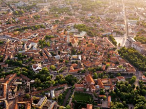 Starówka Wilna z lotu ptaka