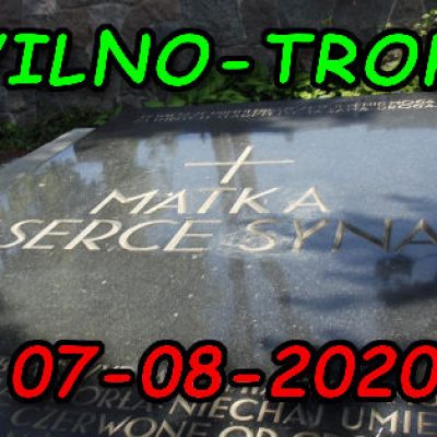 Cmentarz na Rossie w Wilnie nagrobek Matka i Serce Syna Piłsudskiego 07-08-2020