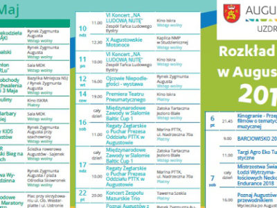 Kalendarz wydarzeń w Augustowie 2018