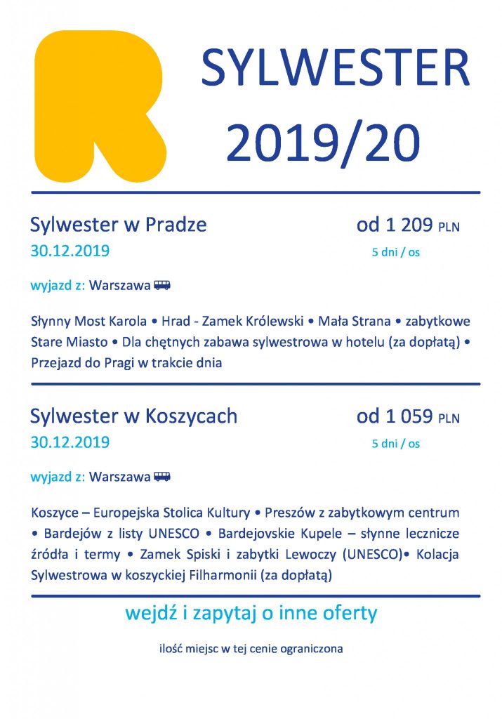 Sylwester 2020 u sąsiadów w Pradze i Koszycach