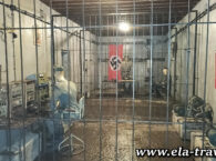 Pokój przedstawiający centrum łączności Wehrmachtu w bunkrze Mamerki.