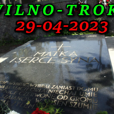 płyta Matka i Serce Syna Józefa Piłsudskiego cmentarz na Rossie w Wilnie