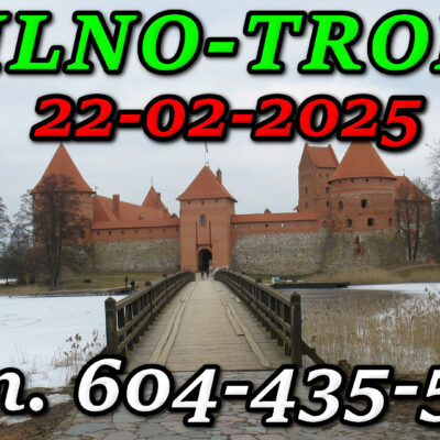 Zamek w Trokach. Litwa. Wycieczka do Wilna i Trok 22-02-2025.