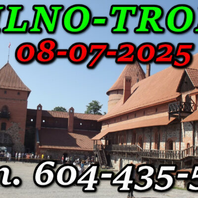 Dziedziniec Zamku w Trokach. Wycieczka do Wilna i Trok 08-07-2025.