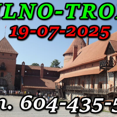 Dziedziniec Zamku w Trokach. Wycieczka do Wilna i Trok 19-07-2025.