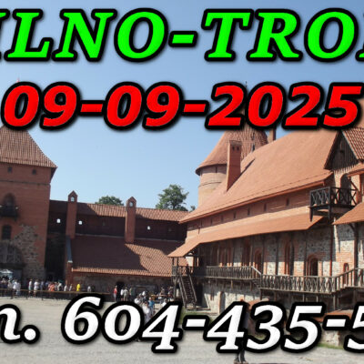 Dziedziniec zamku Wielkich Książąt Litewskich w Wilnie. Wycieczka do Wilna i Trok 09-09-2025.