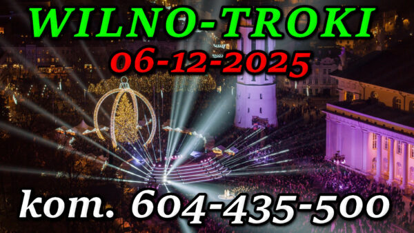 Wycieczka do Wilna 6.12.2025 – Jarmark Bożonarodzeniowy 2025 z Ela-Travel. @ Augustów, Rynek Zygmunta Augusta 15